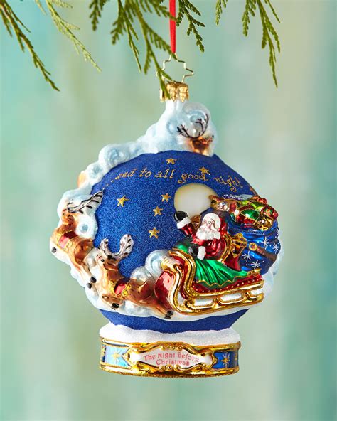 Christopher Radko And To All A Goodnight Ball Christmas Ornament