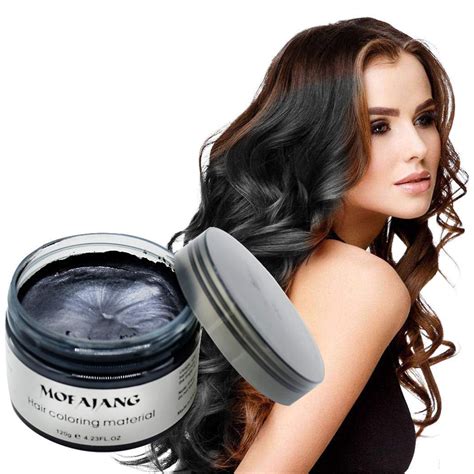 Mofajang Hair Coloring Dye Wax Black Instant Hair Wax Temporary