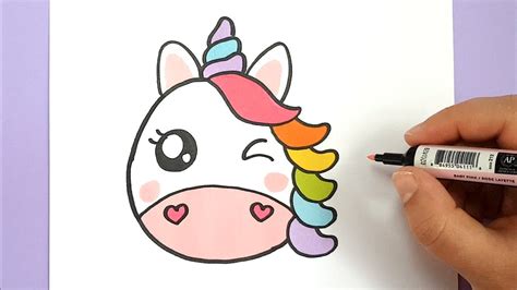 Um das ausmalbild vom einhorn ausdrucken und danach ausmalen zu können, müsst ihr auf die große malvorlage klicken. KAWAII REGENBOGEN EINHORN EMOJI SELBER MALEN - DIY - YouTube