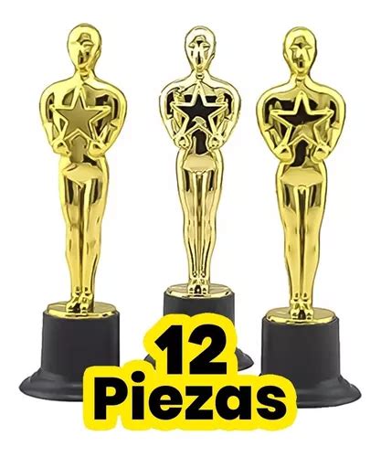 12 Estatuilla Premio Oscar 15cm Hollywood Trofeo Batucada Cuotas Sin