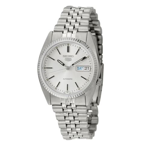 Seiko Mens Silver Dial Automatic Watch Overstock 6708666