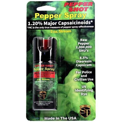 12 Mc 2 Oz Pepper Shot Pepper Spray Self Defense Mall