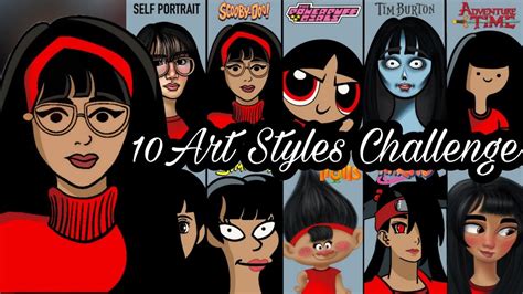 10 Art Styles Challenge Youtube