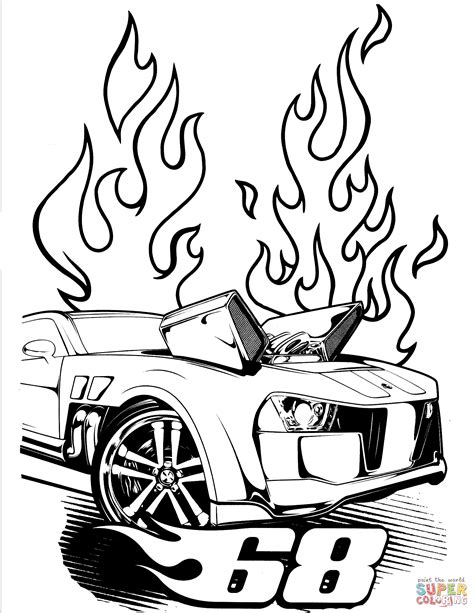 Dibujos De Hot Wheels Para Imprimir Y Colorear Hot Wheels Hot Dibujos