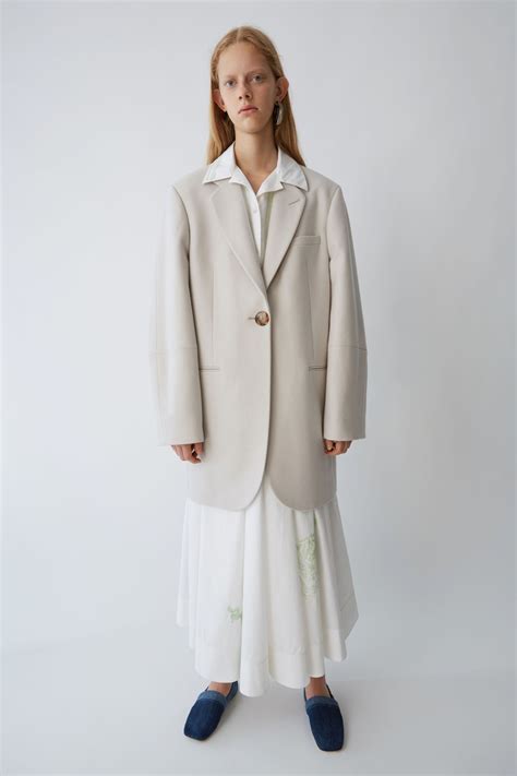 Klarah Flannel Single Breasted Coat Suit Jackets For Women Coat