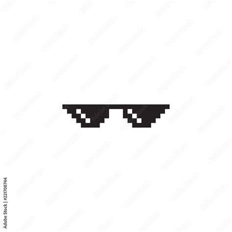 Thug Life Glasses Meme Pixel Glasses Icon Stock Vector Adobe Stock