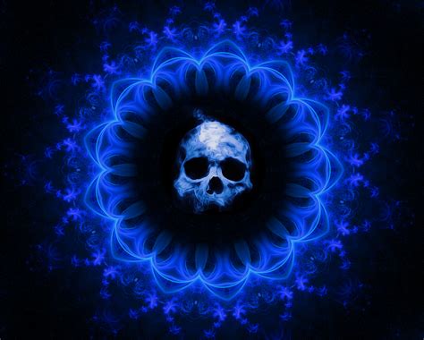 Skull Dark Blue Gothic Fantasy Hd Artist K Wallpapers Images Backgrounds Photos And Pictures
