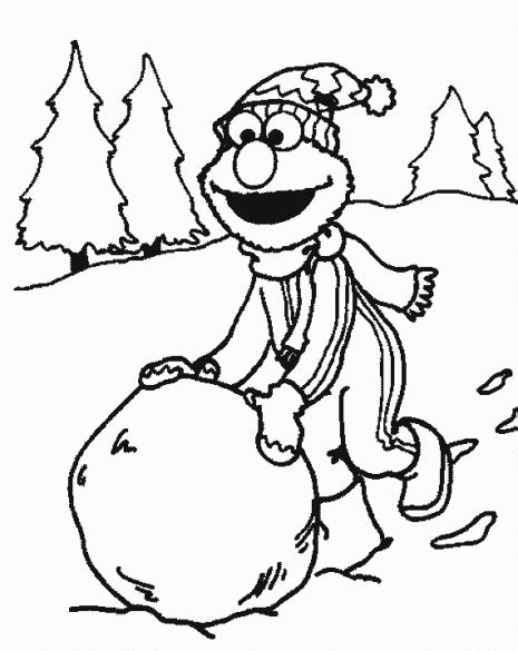 Sesame Street Christmas Coloring Pages