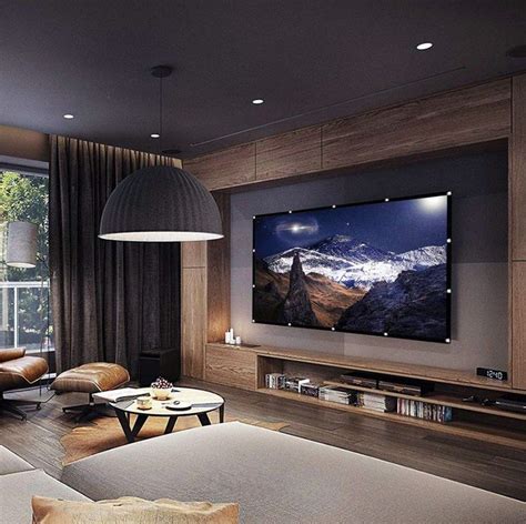 15 The Perfect Tv Wall Will Surprise The Guest 9 In 2020 Modern Tv Room Living Room Design