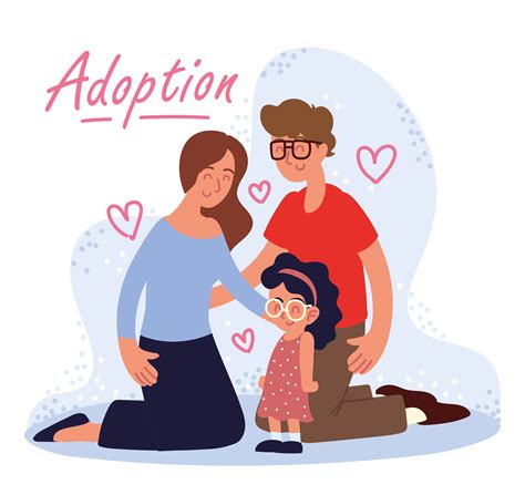 Adopción Felicidad Familiar 4097845 Vector En Vecteezy