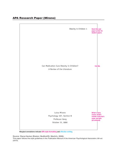 Like most apa style papers, it includes tables and several references to scholarly journals relevant this paper follows the formatting rules specified in the 6th edition of the publication manual of the. APA Research Paper Example Free Download