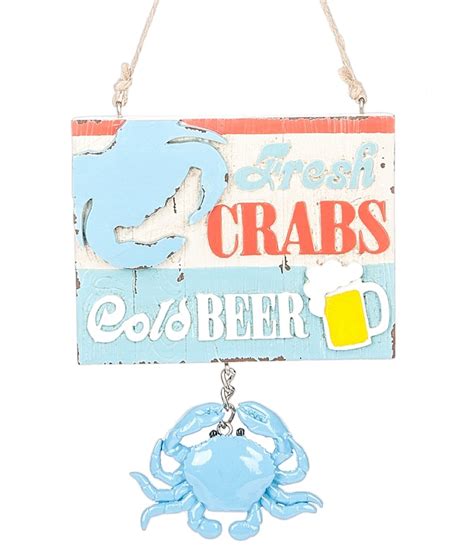 The most common crab feast decor material is paper. Fresh Crabs Cold Beer Blue Crab Sign Christmas Holiday ...