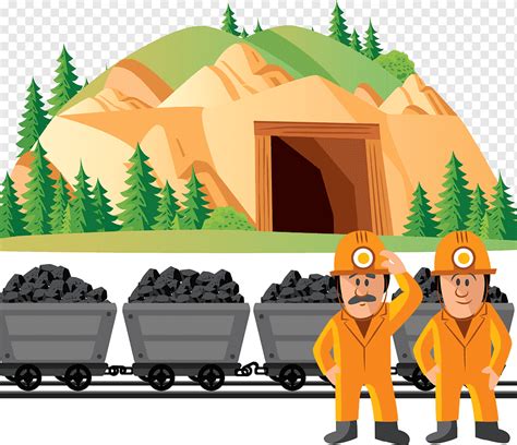 Coal Mining Mine Coal Mine Illustration Illustrator Cartoon Gold