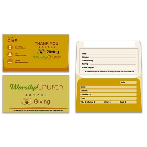 Giving Envelopes For Churches Custom Printed 6 34 3 58 X 6 12