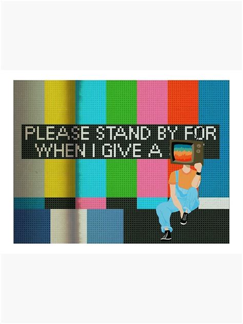 Please Stand By Technical Difficulties Vintage Retro Tv Poster By