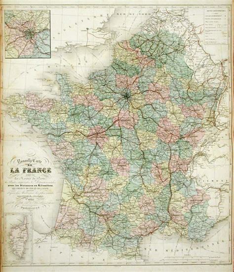 Novelle Carte De La France Indiquant Les Routes De Poste Par