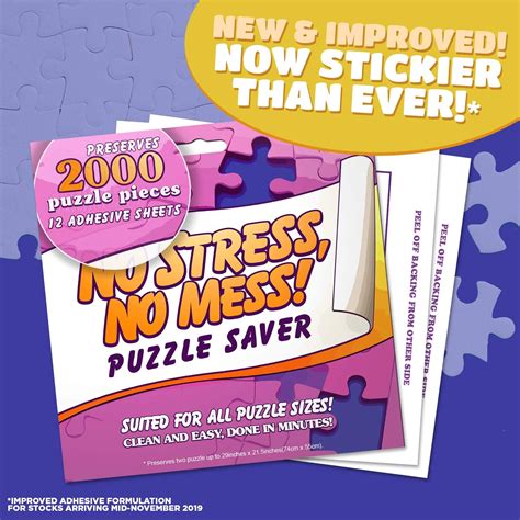 Diy | frame your puzzle without a frame. 12-Sheet Peel & Stick Jigsaw Puzzle Saver: Preserve and ...