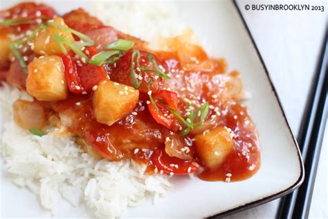 This dish is a great not only is it satisfying and empowering to cook it yourself at home, it's healthier and cheaper too. Sweet & Sour Pineapple Schnitzel - Jamie Geller
