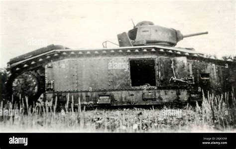 World War Ii France Tanks B1 Bis French Char B1 Bis Tank Side