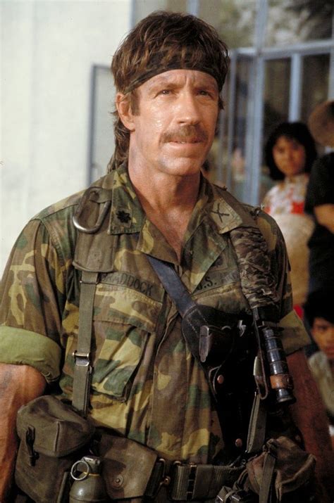 chuck norris as colonel james braddock in army combat gear chuck norris movies chuck norris