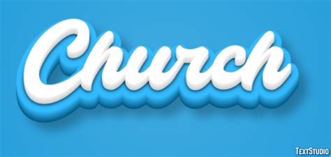 Church Text Effect And Logo Design Word