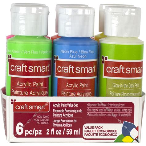 Buy The Neon Glow Acrylic Paint Value Set By Craft Smart At Michaels