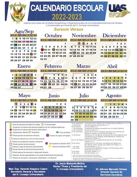 Calendario Escolar Unam 2022 2023