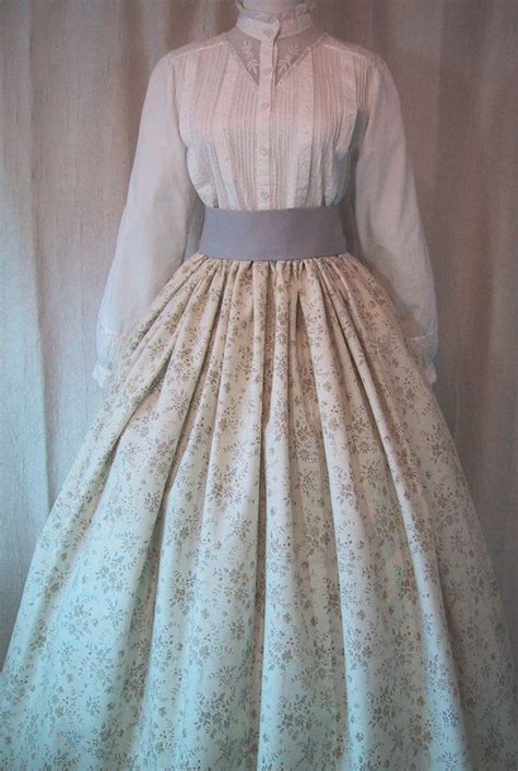 Long Skirt For Costume Victorian 19th Century Fashion Etsy Long