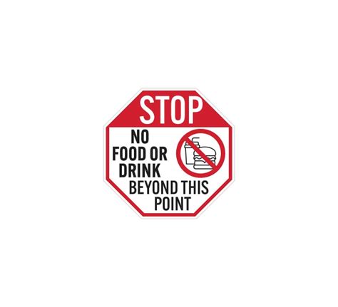 Shop For No Food Or Drink Beyond This Point Decal Non Reflective