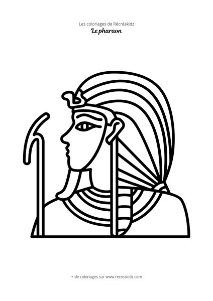 Coloriage pharaon maternelle Dessin à colorier imprimer en PDF