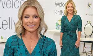 Kelly Ripa Dons Teal Dress To Launch Her Exclusive Collection With Macy