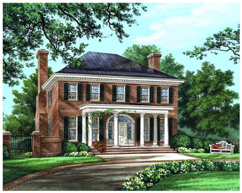 Plan 32590wp Majestic Traditional Home Plan Colonial House Plans