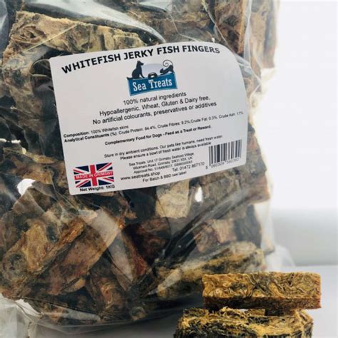 Sea Treats Whitefish Jerky Fish Fingers 1kg Sales 4 Tails