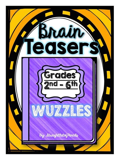 Brain Teasers Word Puzzles Grades 2 6 Word Games For Kids Etsy