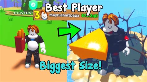 Becoming The Biggest Player In Eating Simulator Roblox Top Best Player