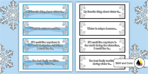 Winter Writing Prompts K 2nd Grade Twinkl Teacher Made