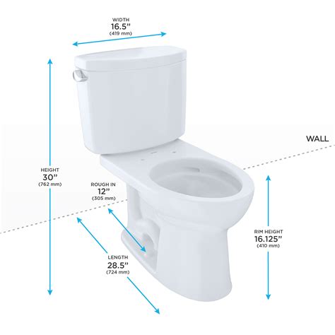 Toto® Drake® Ii Two Piece Elongated 128 Gpf Universal Height Toilet