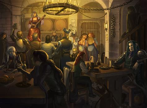 Fw Tavern Fantasy Taverns Fantasy Tavern Interiors Town Art