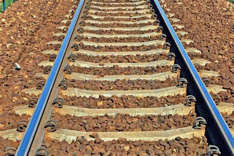 Image Of Railway Tracks Closeup Stock Image Image Of Horizontal