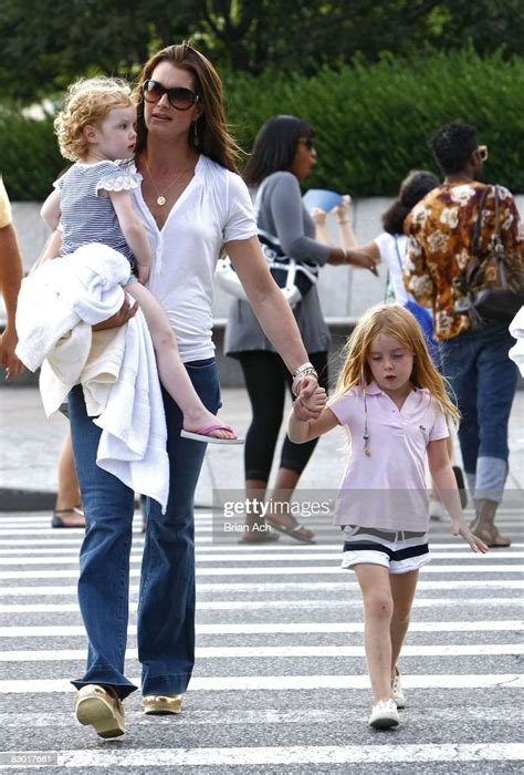 Actress Brooke Shields With Her Children Grier Shields And Rowan