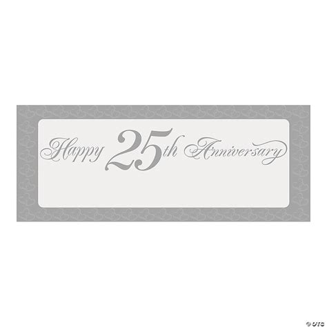 Two Hearts Happy 25th Anniversary Banner Small