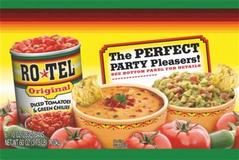 Rotel Original Diced Tomatoes And Green Chilies 6 Ct 10 Oz Qfc