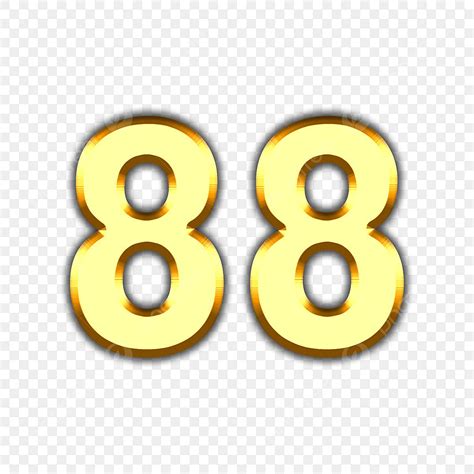 Font Number Png Picture Number 88 Golden Font Eightyeight Font