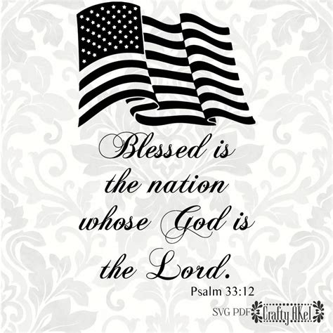 4th Of July Svg Psalm 3312 Svg Blessed Is The Nation Whose Etsy