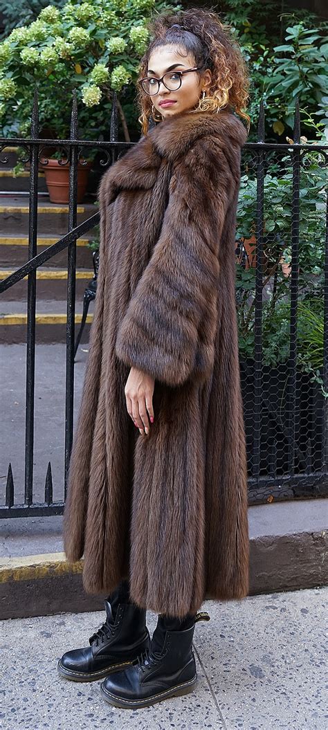 Classic Russian Sable Coat Size 6 8 877654 Marc Kaufman Furs