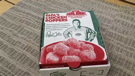 viewer request papa john s chicken poppers review youtube