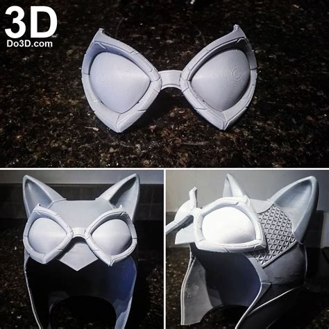 3d Printable Model Catwoman Arkham Knight Helmet And Goggles Print