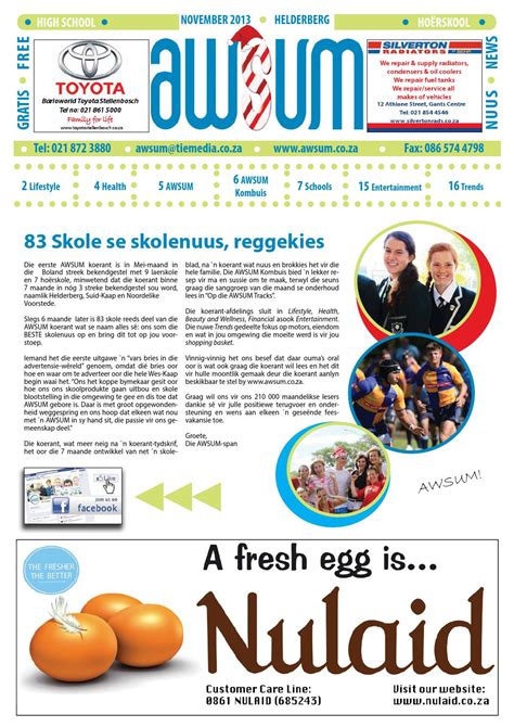 Helderberg Nov High Schools By Awsum News Issuu