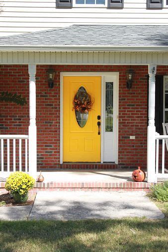 A Yellow Front Door Yellow Front Doors Exterior Door Colors Front