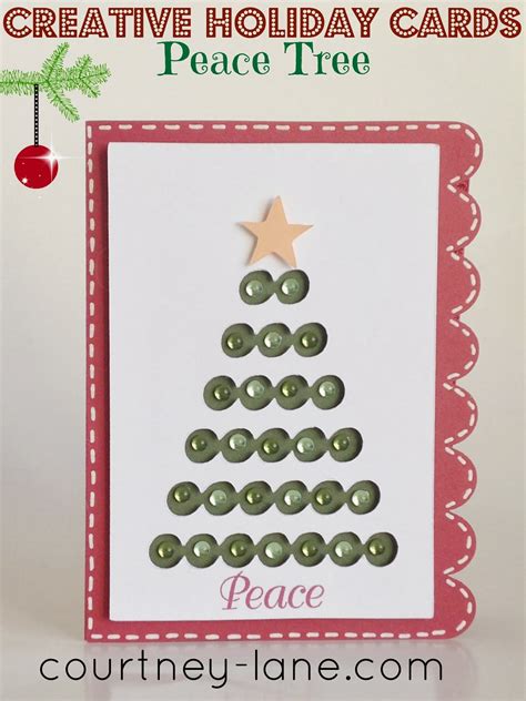 Use a personalized flower pot as the base for this creative idea. Courtney Lane Designs: Creative Holiday Cards Peace Tree!